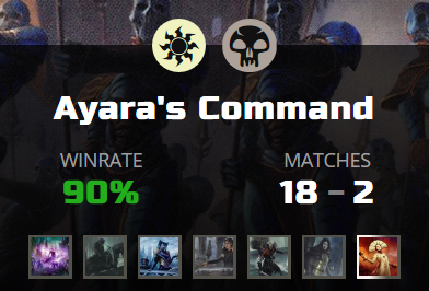 90% winrate with Ayara's Command